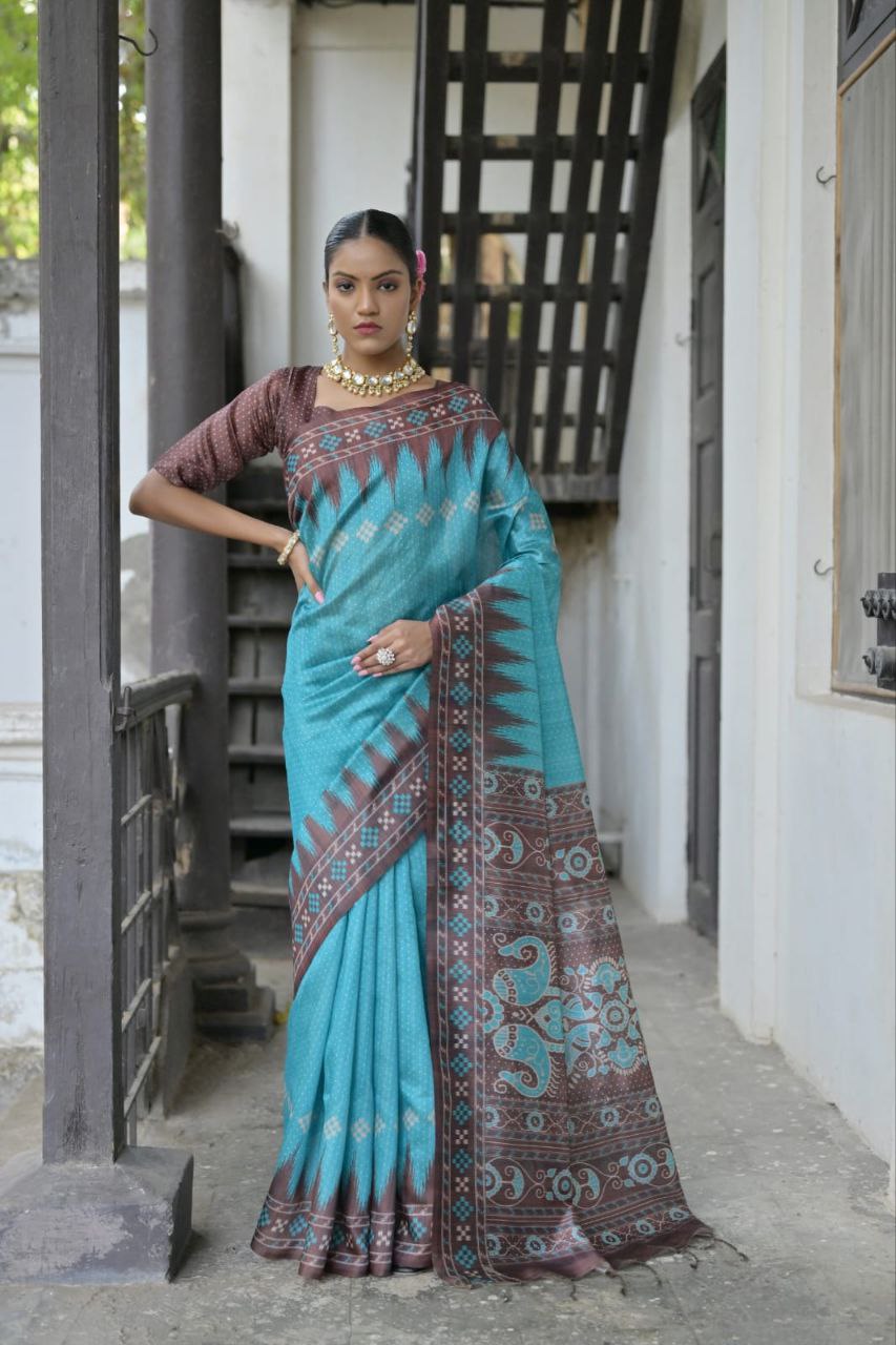 Traditional Tussar Silk Saree