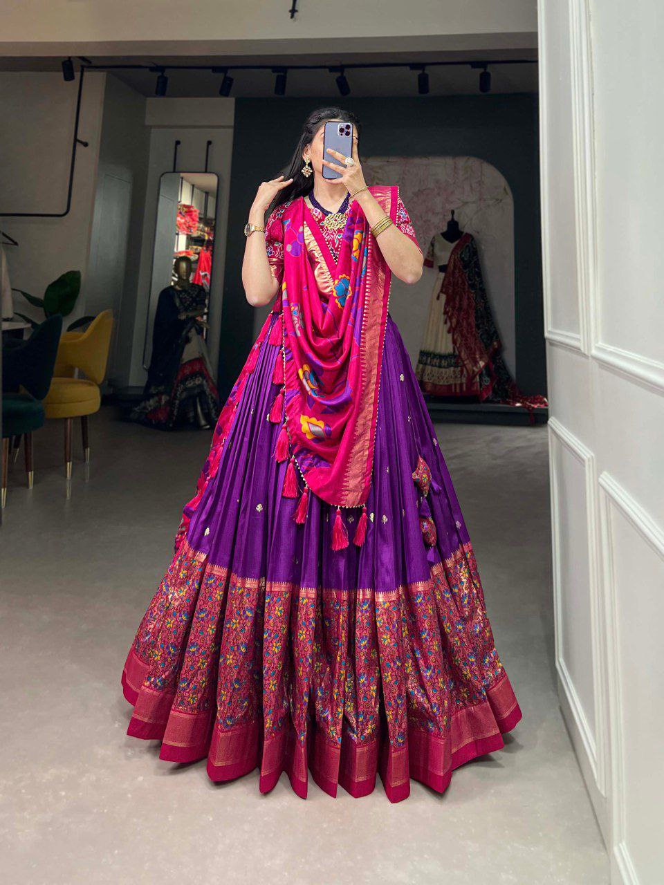 Wedding Wear Dola Silk Lehenga