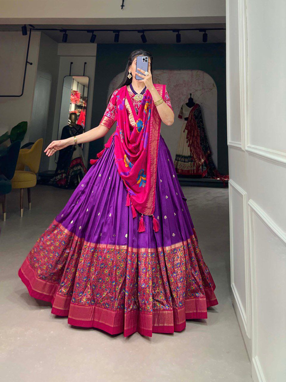 Wedding Wear Dola Silk Lehenga