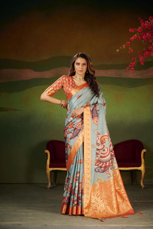 Wedding Wear Dola Silk Saree