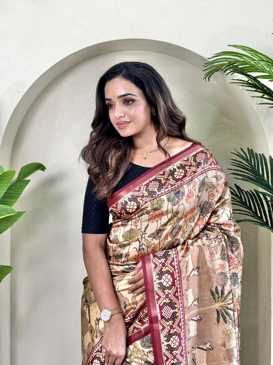 Wedding Wear Dola Viscose Saree