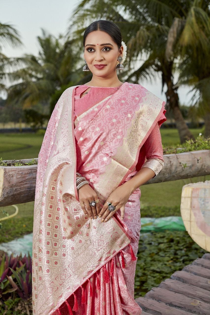 Wedding Wear Kanjivaram Satin Silk Saree