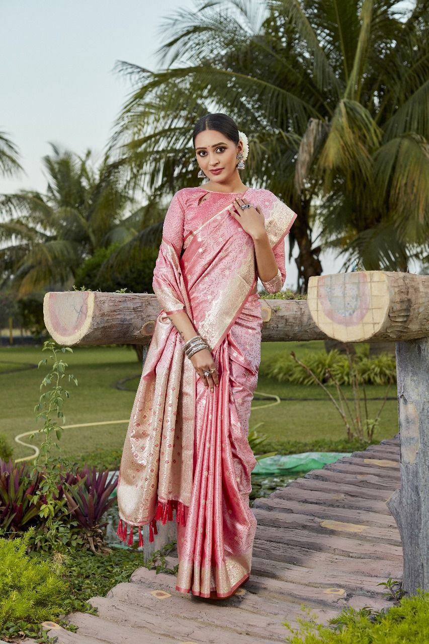 Wedding Wear Kanjivaram Satin Silk Saree