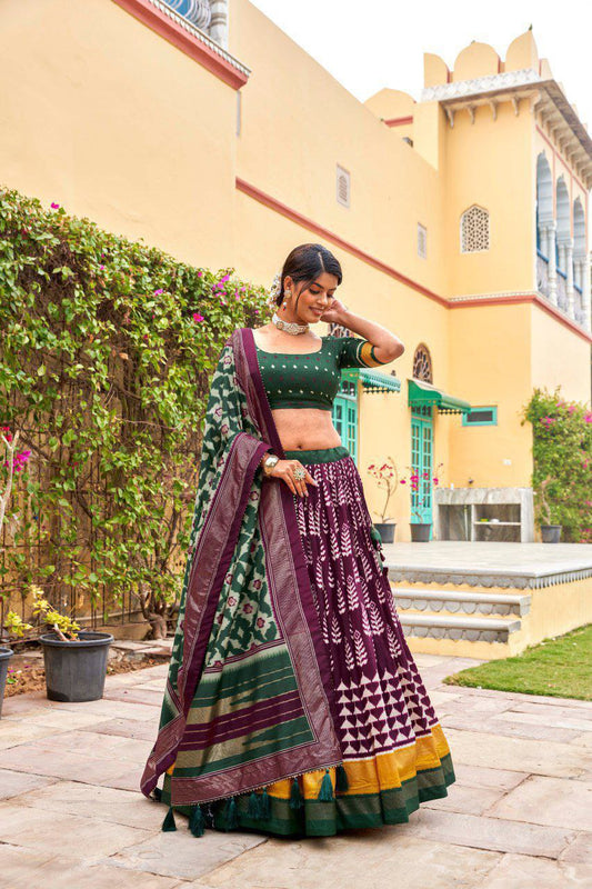 Wedding Wear Patola Printed Lehenga