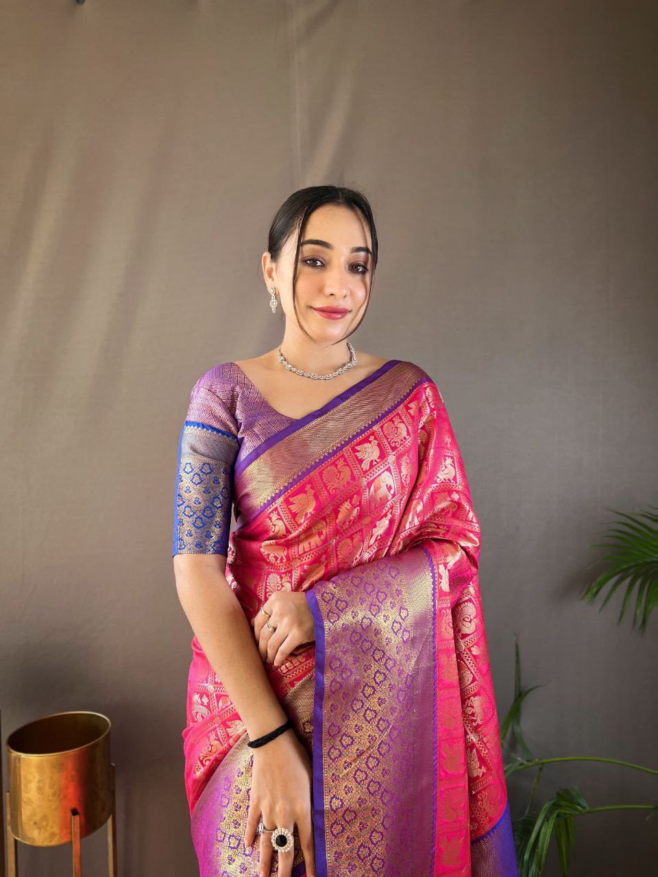 Pink Wedding Wear Pattu Silk Saree