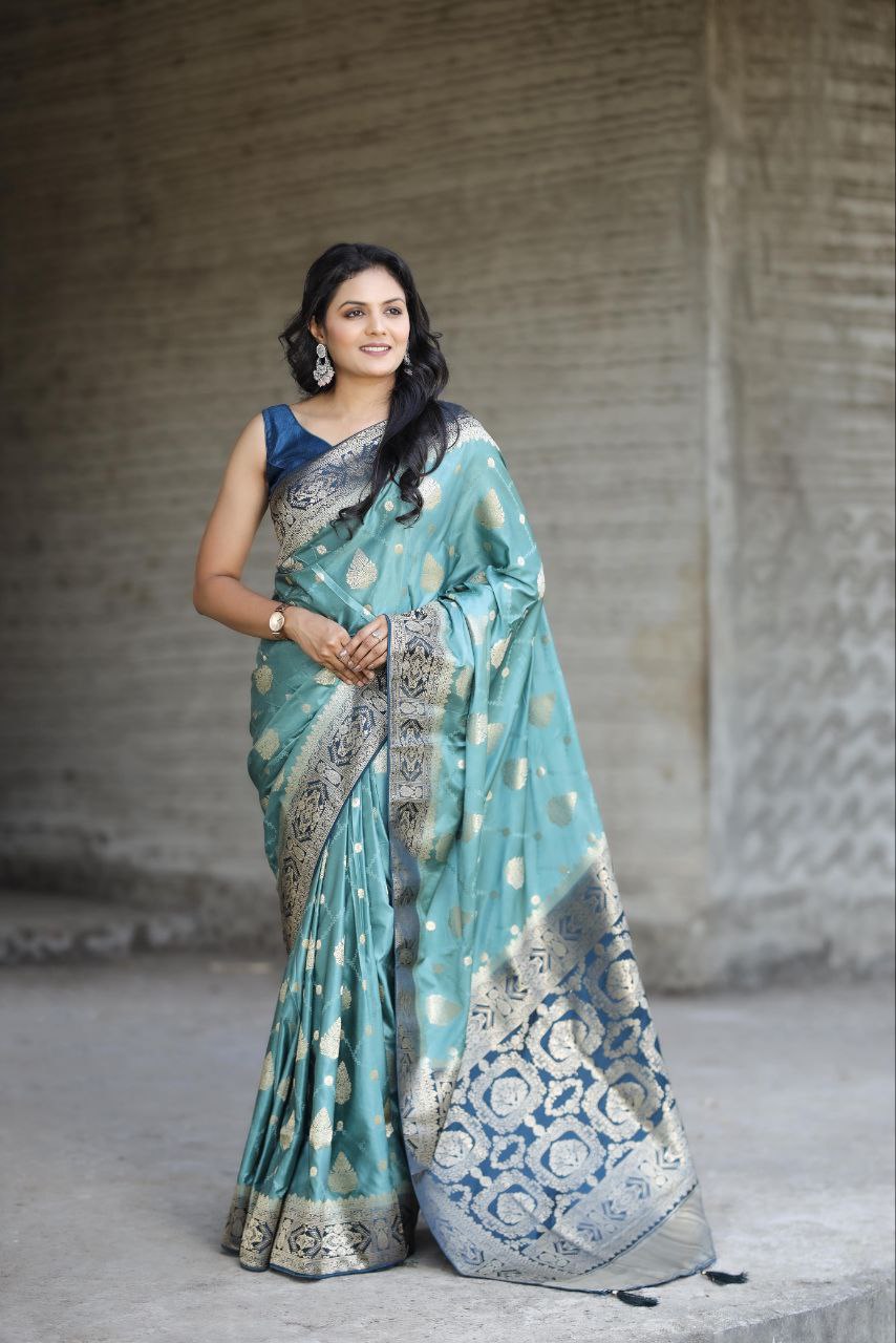 Wedding Wear Satin Silk Saree