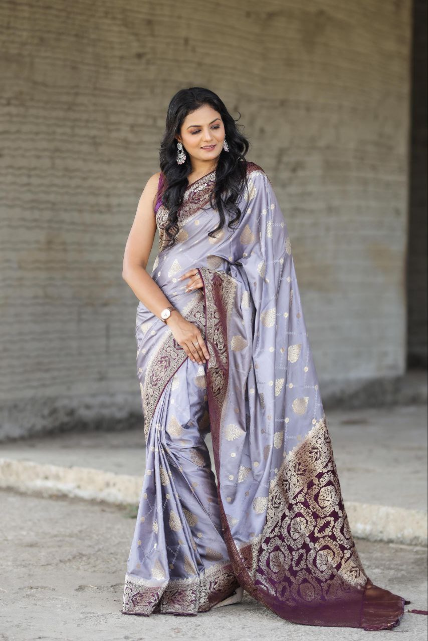 Wedding Wear Satin Silk Saree