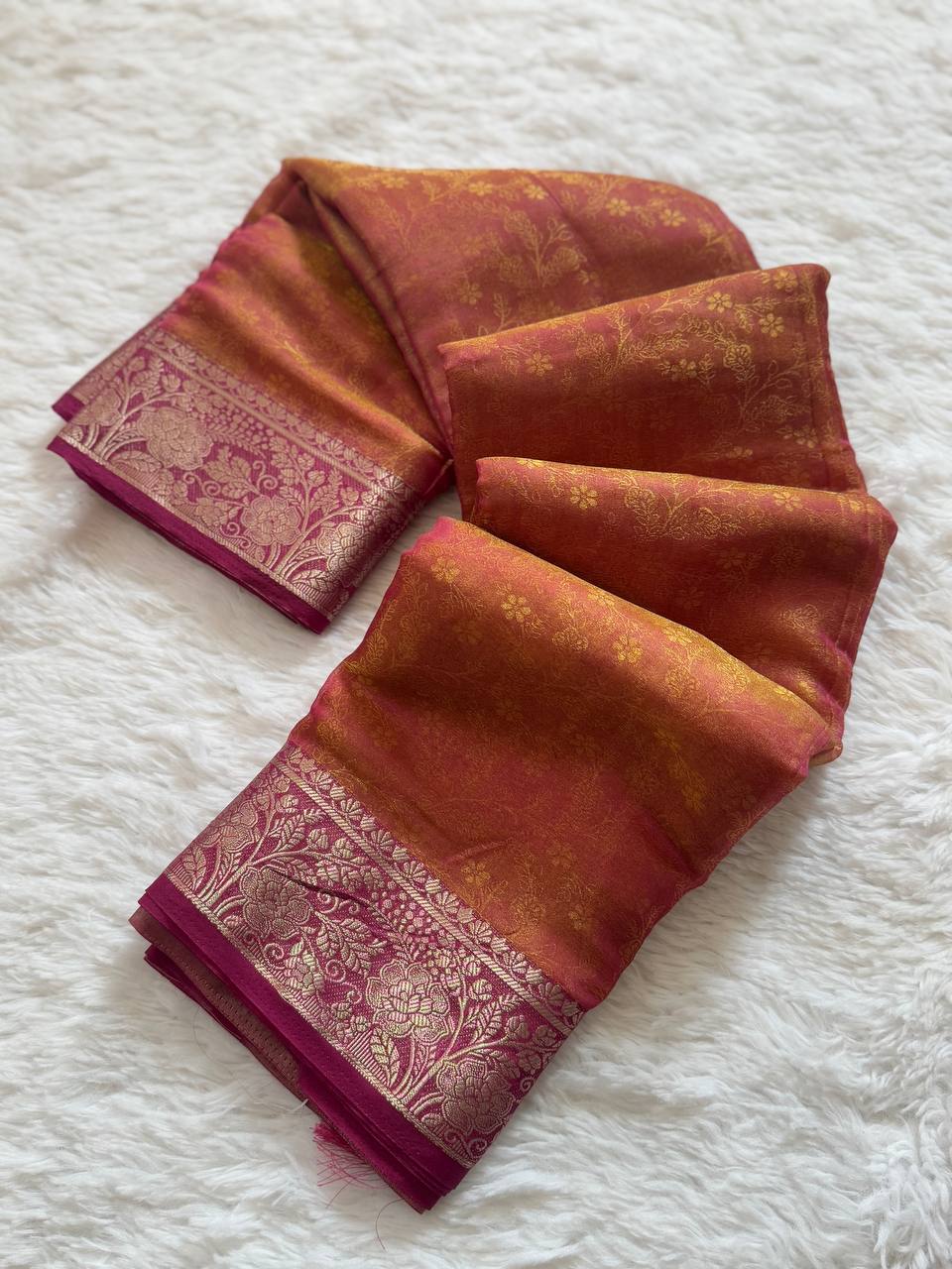 Wedding Wear Soft Space Silk Saree