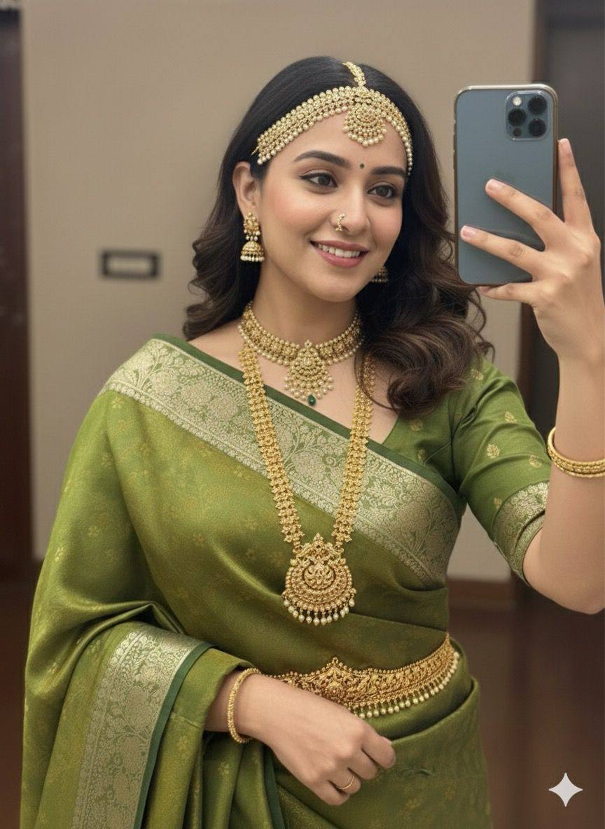 Wedding Wear Soft Space Silk Saree