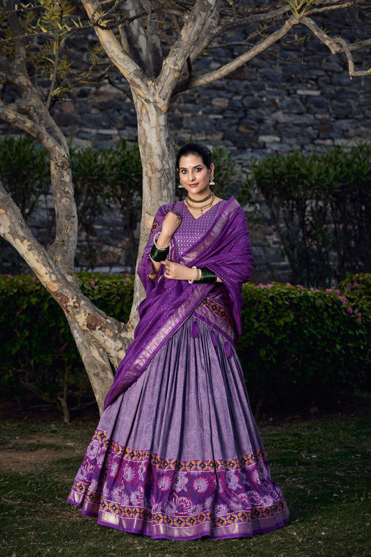 Wedding Wear Tussar Silk Lehenga