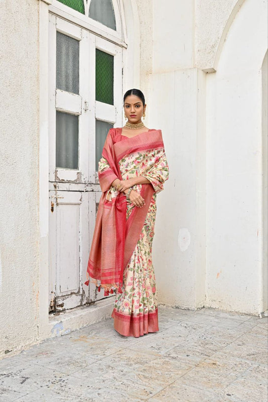 Wedding Wear Tussar Silk Saree