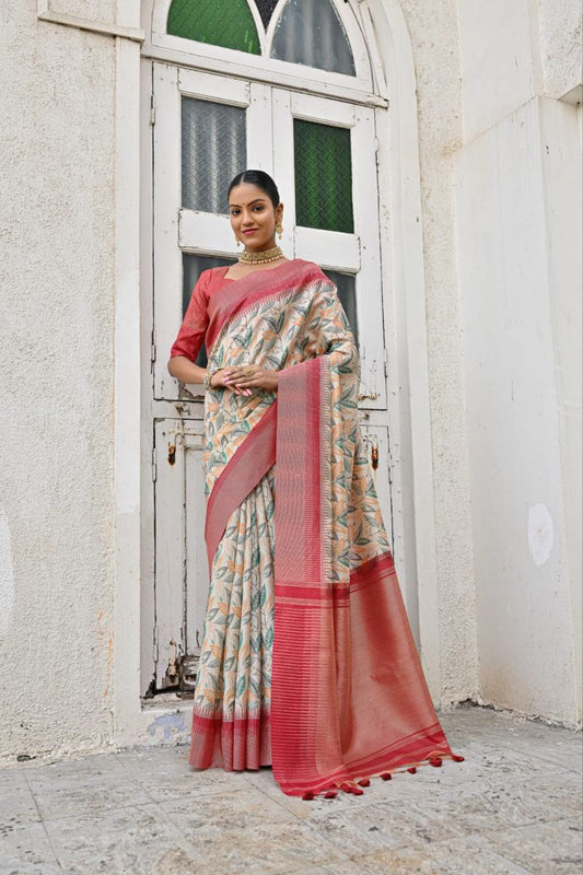 Wedding Wear Tussar Silk Saree