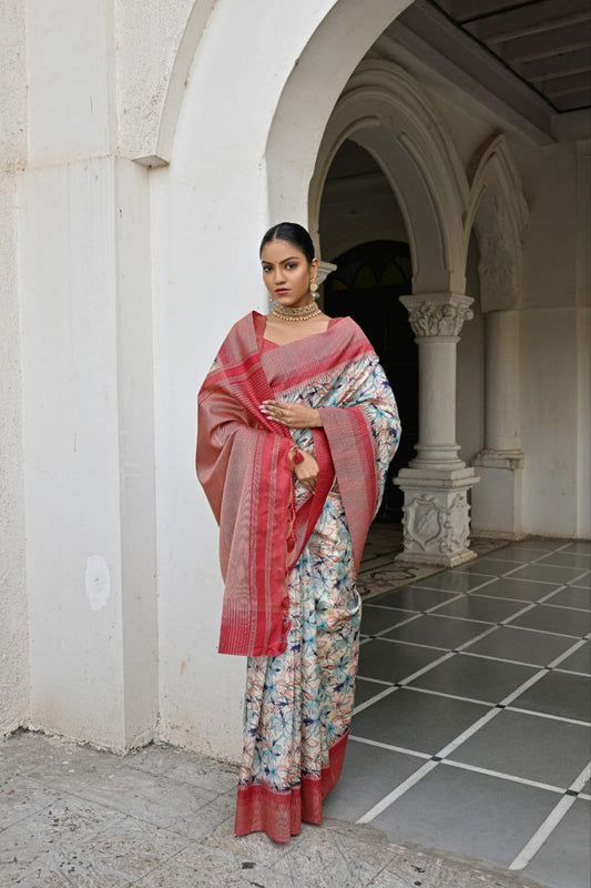 Wedding Wear Tussar Silk Saree