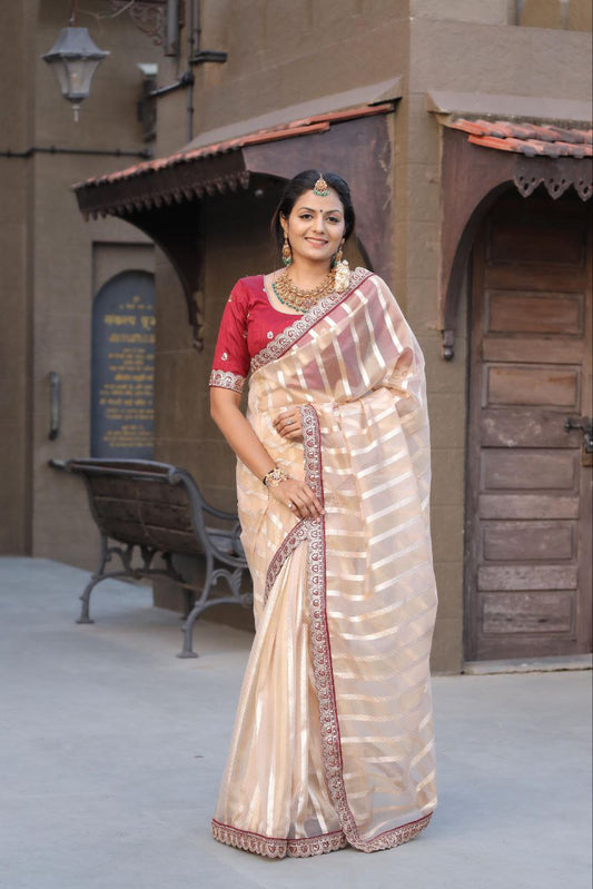 Wedding Wear Banarasi Organza Silk Saree