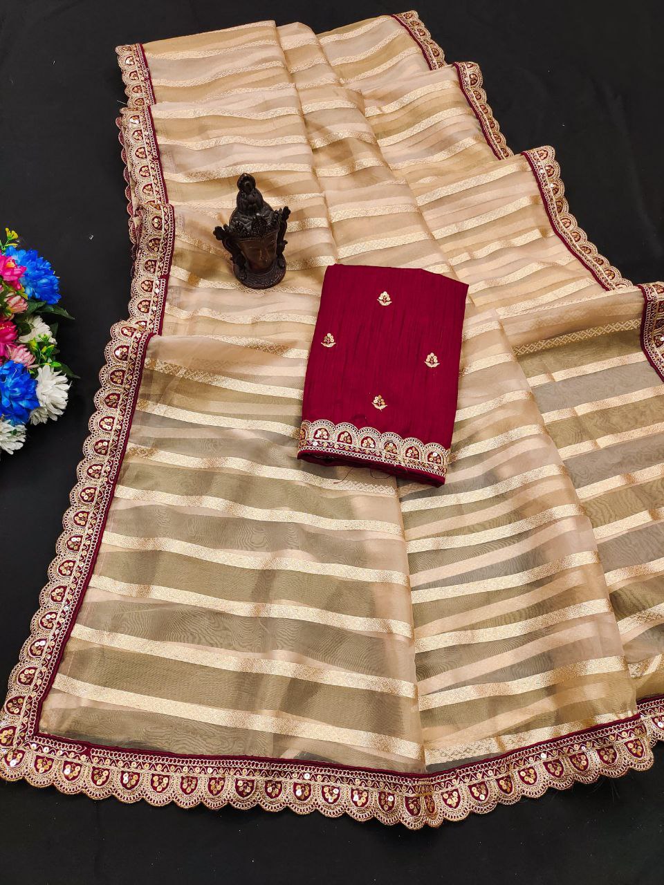 Wedding Wear Banarasi Organza Silk Saree