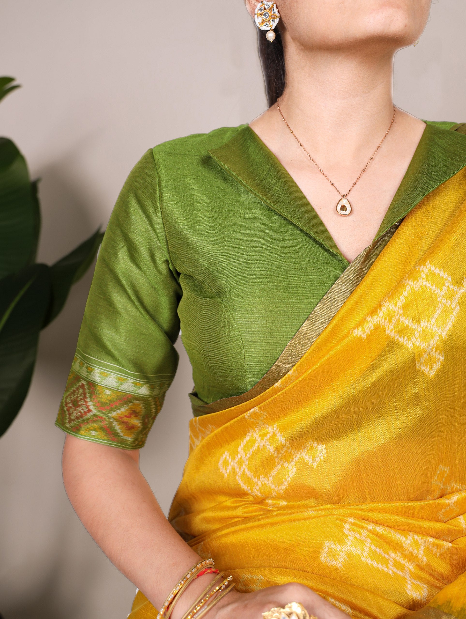 Yellow Traditional Jacquard Silk Saree