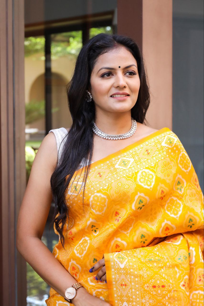 Yellow Wedding Wear Soft Silk Saree