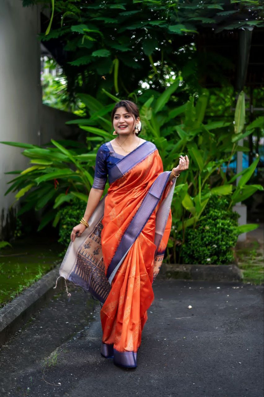 Shop hand block print pure tussar silk sarees online- Shalvifashion.com –  ShalviFashion