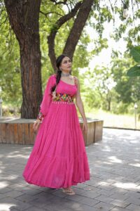 Pink Gown For Navaratri 2023