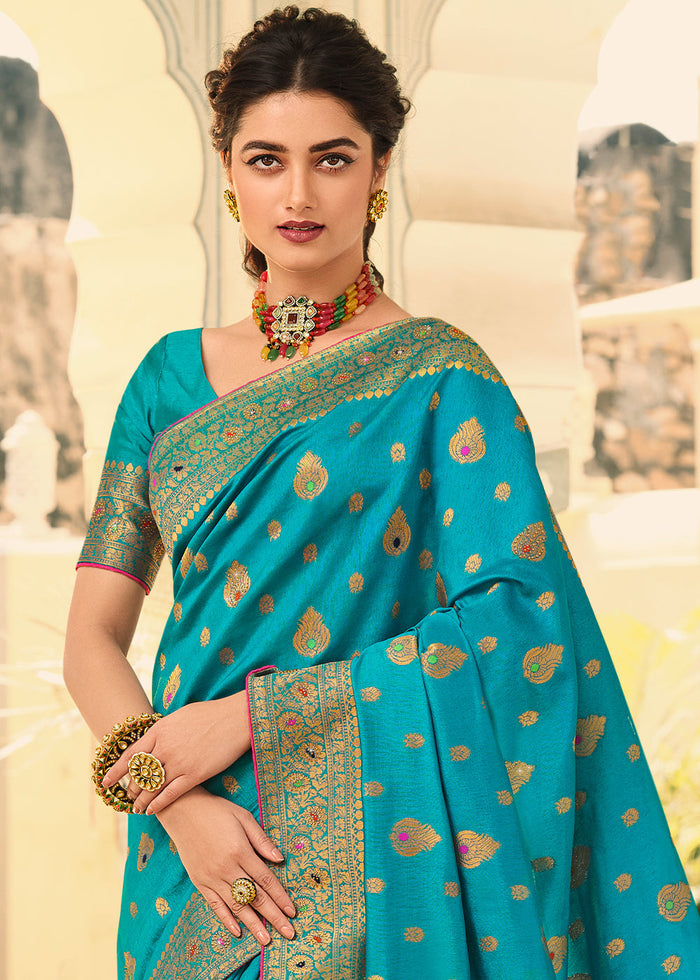 Deep Sea Green Saree – EAST & GRACE