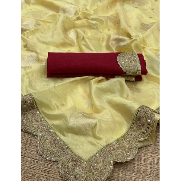 organza silk sarees with embroidery price