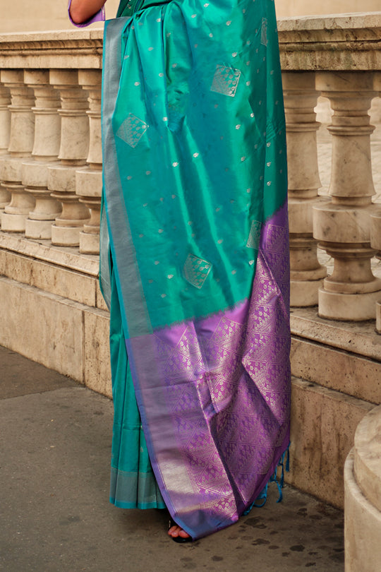 Amazing Cream Colored Semi Silk Wedding Wear Saree | Party wear sarees,  Latest silk sarees, Saree