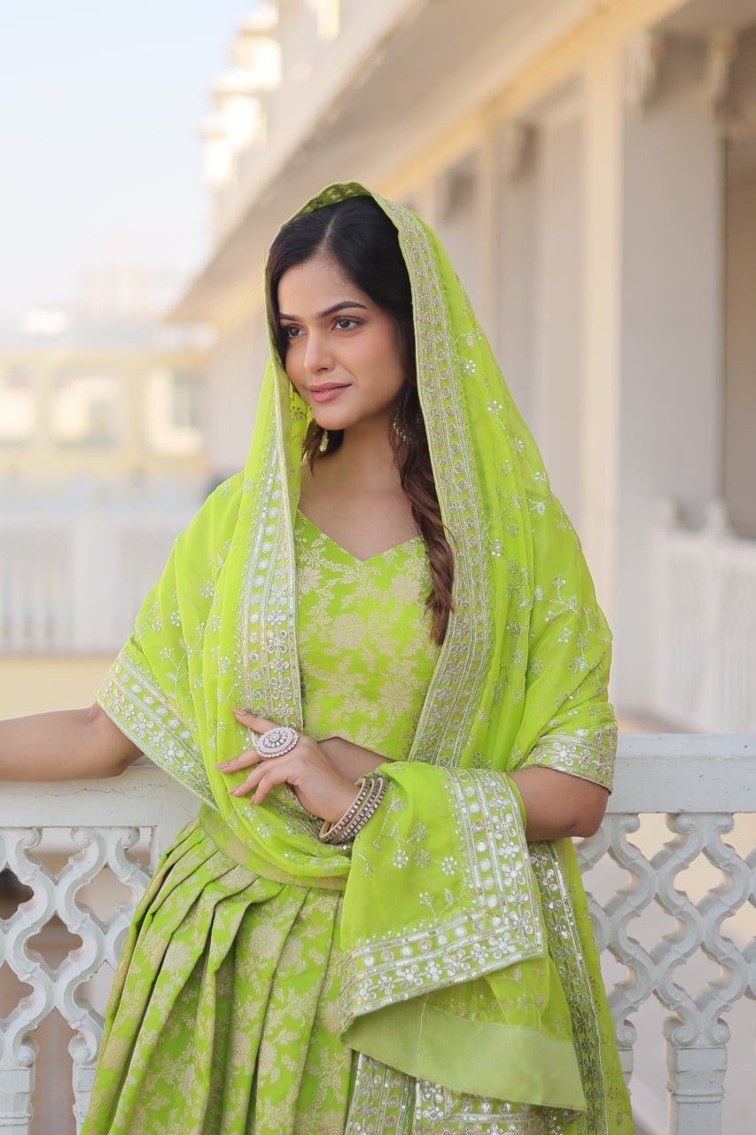 55 Green Lehenga for Every Occasion - Go Green