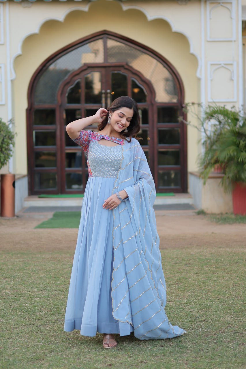 Lavish Navy Blue Designer Slit Anarkali Gown Dupatta Suit Pakistani Indian  Wedding Party Wear Embroidery Stone Worked Anarkali Dupatta Dress - Etsy